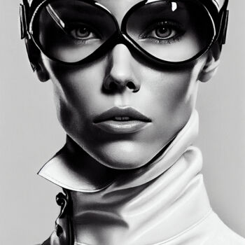 Digital Arts titled "Fashion Model 2050" by Mossart, Original Artwork, AI generated image