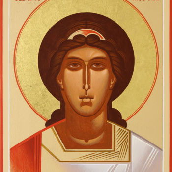 Картина под названием "St. Michael the Arc…" - Yurii Hrechyn, Подлинное произведение искусства, Акрил
