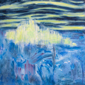 Картина под названием "Strange light" - Yuliya Kachan, Подлинное произведение искусства, Масло Установлен на Деревянная рама…