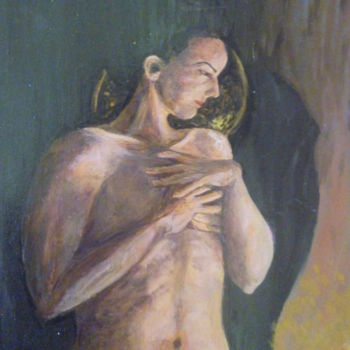 Painting titled "nu féminin clair-ob…" by Y.-P. J., Original Artwork, Oil