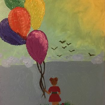 Malerei mit dem Titel "Childhood dreams" von Yablonska, Original-Kunstwerk, Öl