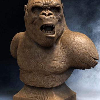 Arts numériques intitulée "Killer Gorilla Pred…" par Yacine Brinis, Œuvre d'art originale, Modélisation 3D