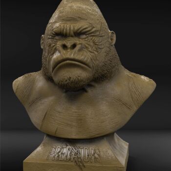 Digital Arts titled "Silverback Gorilla…" by Yacine Brinis, Original Artwork, 3D Modeling