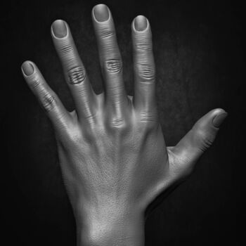 Digital Arts titled "Human Hand Male By…" by Yacine Brinis, Original Artwork, 3D Modeling