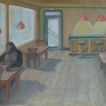 Malerei mit dem Titel "Gorilla Bar" von Yassine C, Original-Kunstwerk