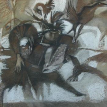 Картина под названием "Птичий царь" - Yuri Afonov, Подлинное произведение искусства, Другой