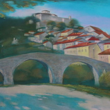 Pintura intitulada "Italia, Pontremoli" por Yuri Afonov, Obras de arte originais, Outro