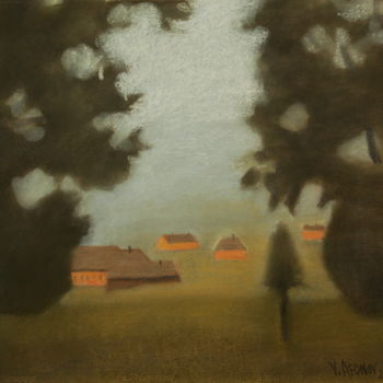 Painting titled "Сербия. Гора Рытань…" by Yuri Afonov, Original Artwork, Pastel