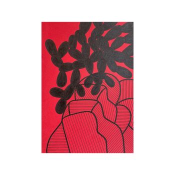 Drawing titled "« Succulents Cactus…" by Yahia Ouled Moussa, Original Artwork, Ink