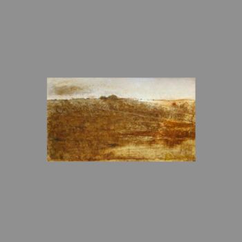 Peinture intitulée "paysage Lointain" par Yakinikou, Œuvre d'art originale, Encre