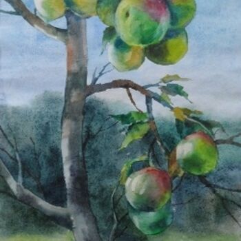 Σχέδιο με τίτλο "Apples" από Olga Yakubouskaya, Αυθεντικά έργα τέχνης, Άλλος