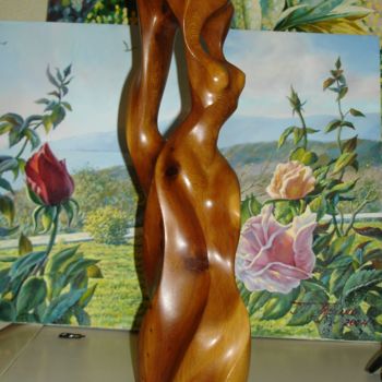 Sculpture titled "Подсвечник (candles…" by Georgii Tril, Original Artwork, Wood