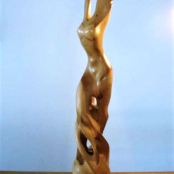 Sculpture titled "Муза" by Georgii Tril, Original Artwork, Wood