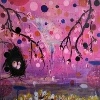 Painting titled "fantasia" by Yamilet Dia, Original Artwork, Acrylic