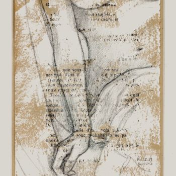 Disegno intitolato "Pose 1" da Yan Vita, Opera d'arte originale, Matita Montato su Cartone