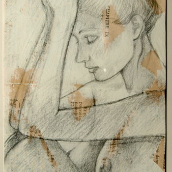 Disegno intitolato "Nu 3" da Yan Vita, Opera d'arte originale, Matita