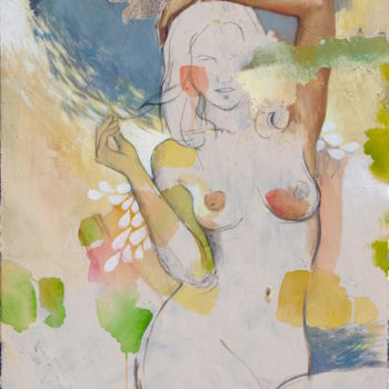 Malerei mit dem Titel "La mèche" von Yan Vita, Original-Kunstwerk, Acryl