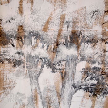 Malerei mit dem Titel "Trees" von Yan Vita, Original-Kunstwerk, Acryl
