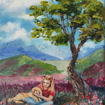 Pittura intitolato "Small oil painting…" da Yana Anemona, Opera d'arte originale, Olio Montato su Telaio per barella in legno