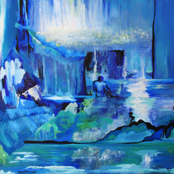Картина под названием "Glacier" - Yana Apon, Подлинное произведение искусства, Масло