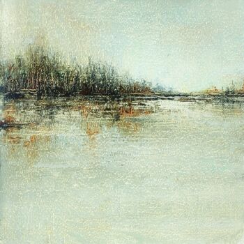 Malerei mit dem Titel "Etude landscape "WI…" von Yana Dulger, Original-Kunstwerk, Öl