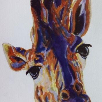 Rysunek zatytułowany „Girafe 2” autorstwa Yana Dupuy, Oryginalna praca, Atrament