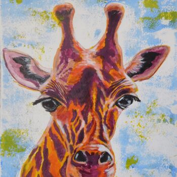 Rysunek zatytułowany „Girafe 6” autorstwa Yana Dupuy, Oryginalna praca, Atrament