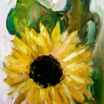 Pittura intitolato "Sunflowers2" da Yana Sol, Opera d'arte originale, Olio