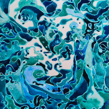 Peinture intitulée "Water" par Yana Koretska, Œuvre d'art originale, Aquarelle