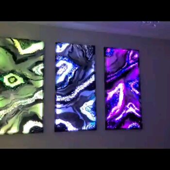 Художественная композиция под названием "epoxy resin panels…" - Yana Rafael, Подлинное произведение искусства, Светильник