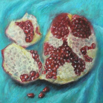 Dibujo titulada "Pomegranate" por Yana Solare, Obra de arte original, Pastel