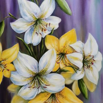 绘画 标题为“"Lilies"” 由Yana Yeremenko, 原创艺术品, 油