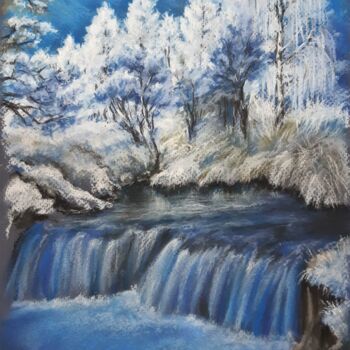 Dessin intitulée "Conte d'hiver/"Wint…" par Yana Yeremenko, Œuvre d'art originale, Pastel