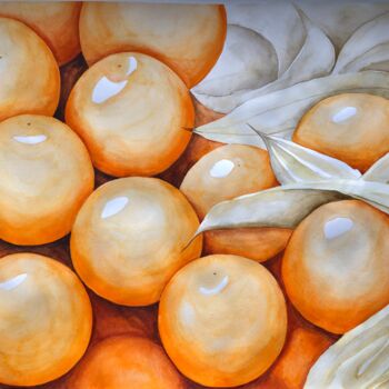 Malerei mit dem Titel "Physalis fruits and…" von Yana Yushkova, Original-Kunstwerk, Aquarell