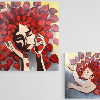 Malerei mit dem Titel "Unlimited Love (Dip…" von Yana Yushkova, Original-Kunstwerk, Acryl