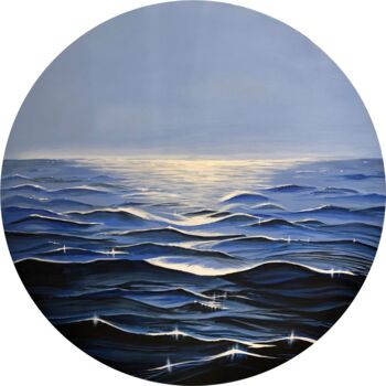 Pintura intitulada "Sea" por Yana Yushkova, Obras de arte originais, Acrílico
