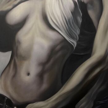 Картина под названием "Flash of passion" - Yana Dengina, Подлинное произведение искусства, Масло Установлен на Деревянная ра…