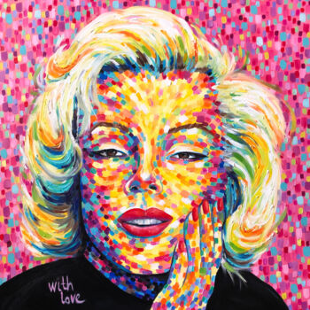 Картина под названием "With love, Marilyn" - Yana Shapoval, Подлинное произведение искусства, Масло