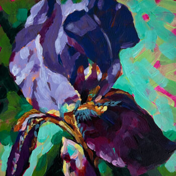 Painting titled "Iris" by Yana Shapoval, Original Artwork, Acrylic