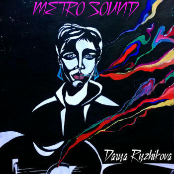 Pintura titulada "METRO SOUND" por Yanka, Obra de arte original, Gouache