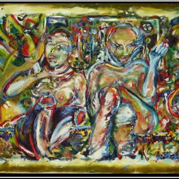 Painting titled "CEMETERY OF LOVE /L…" by Yan D-Soloh, Original Artwork