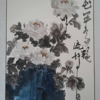 Painting titled "花中争艳" by Yang Fang Yang Fang, Original Artwork, Ink