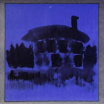 Malerei mit dem Titel "House with ghost 闹鬼…" von Yang Xie Yangye, Original-Kunstwerk