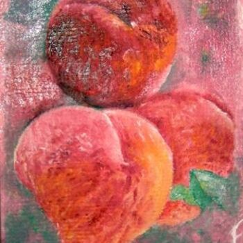 Painting titled "Peaches" by Yanik Lasko, Original Artwork, Oil