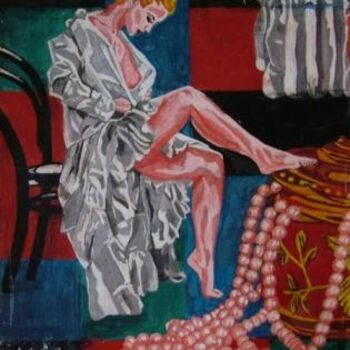 Картина под названием "The girl with a bea…" - Yanik Lasko, Подлинное произведение искусства, Масло