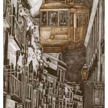 Drawing titled "Заблудившийся трамв…" by Yanik Lasko, Original Artwork
