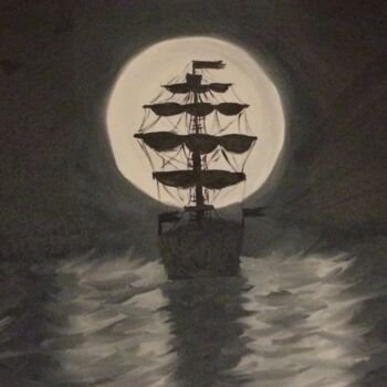 Malarstwo zatytułowany „Sail free.jpg” autorstwa Yann Gamble, Oryginalna praca, Olej
