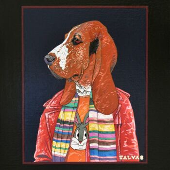「Diamond Dog」というタイトルの絵画 Yann Michael Talvasによって, オリジナルのアートワーク, アクリル