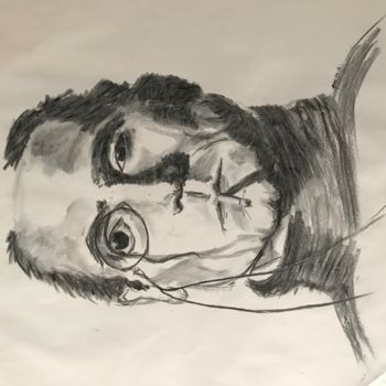 Drawing titled "Jeremy iron" by Yann Morenas, Original Artwork