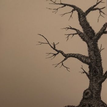 Pintura intitulada "L’arbre sans feuille" por Yann Morenas, Obras de arte originais
